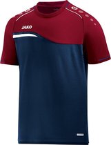 Jako Competition 2.0 T-Shirt Marine-Donker Rood Maat M