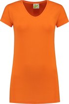 L&S T-shirt V-neck cot/elast SS for her