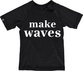 Beach & Bandits - UV Zwemshirt voor kinderen - Make Waves - Zwart - maat 104-110cm