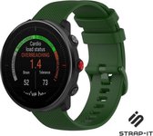 Siliconen Smartwatch bandje - Geschikt voor  Polar Vantage M / M2 siliconen bandje - legergroen - Strap-it Horlogeband / Polsband / Armband