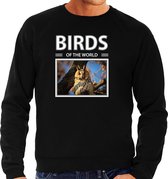 Dieren foto sweater Ransuil - zwart - heren - birds of the world - cadeau trui uilen liefhebber S