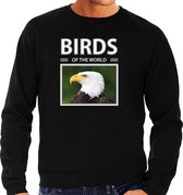 Dieren foto sweater Amerikaanse zeearend - zwart - heren - birds of the world - cadeau trui vogel liefhebber 2XL
