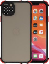 Schokbestendig Kleurcombinatie Hard Case - Telefoonhoesje - Backcover Hoesje - Achterkant Hoesje - Geschikt voor iPhone 11 Pro Max - Zwart