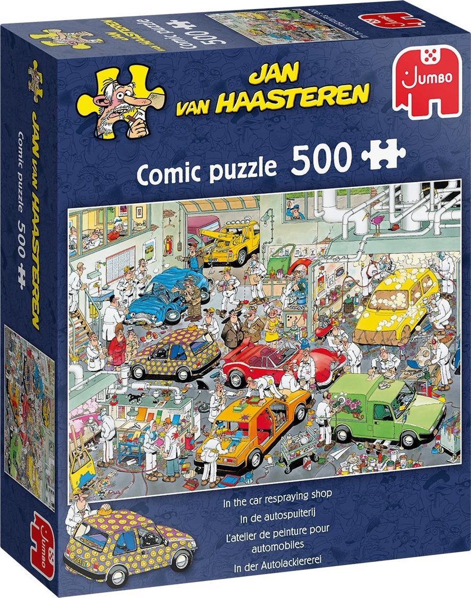 Jan van Haasteren In De Autospuiterij puzzel - 500 stukjes | bol.com