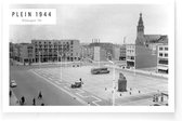 Walljar - Plein 1944 '55 - Zwart wit poster