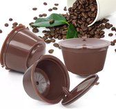 Mr. Care Herbruikbare Koffiecups - Hervulbare Koffie Capsule - Dolce Gusto - 6 Stuks - Bruin