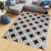 Tapiso Maya Vloerkleed Grijs Modern Laagpolig Tapijten Maat- 140x200