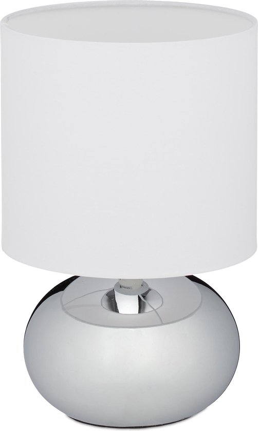 Relaxdays tafellamp touch - nachtlamp - modern - dimbaar - E14 - schemerlamp - touch lamp