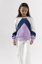 Sissy-Boy - Paarse colorblock sweater