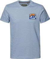 Petrol Industries - Heren Mountain t-shirt - Blauw - Maat S