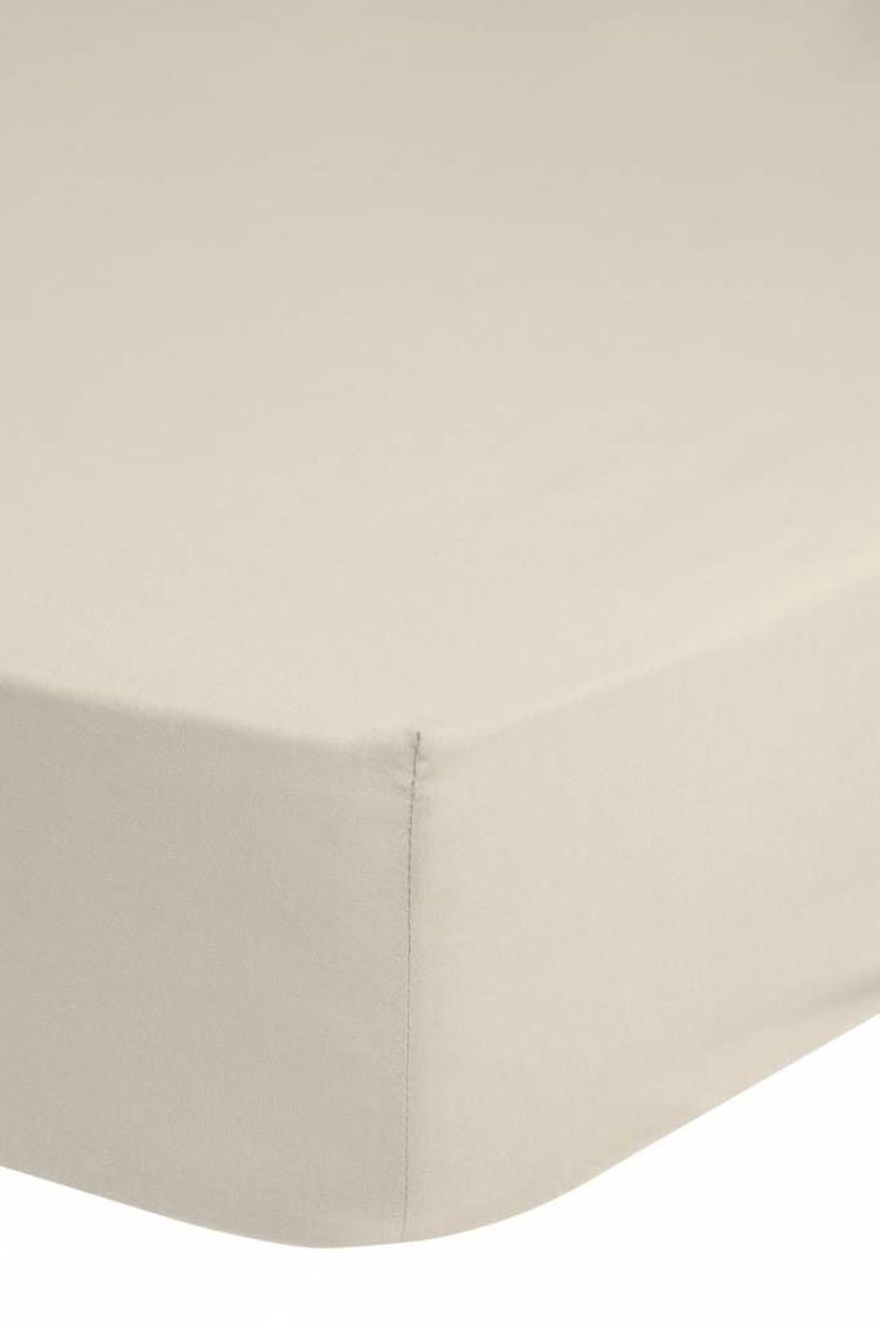 Good Morning hoeslaken effen kleur - Lits jumeaux 180x200 cm - Ecru - 100% Katoen jersey