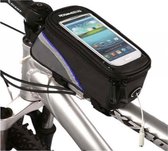 Waterdichte Telefoonhouder met extra opbergvak (maat L) voor fiets of mountainbike, Roswheel Telefoon - Fietstas - Frame. Passende maten: Lengte tussen de +/- 140 tot 156mm, breedt