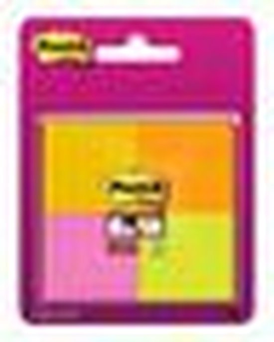 Mini bloc cube Post-It - 400 feuilles - 5,1 x 5,1cm - couleur