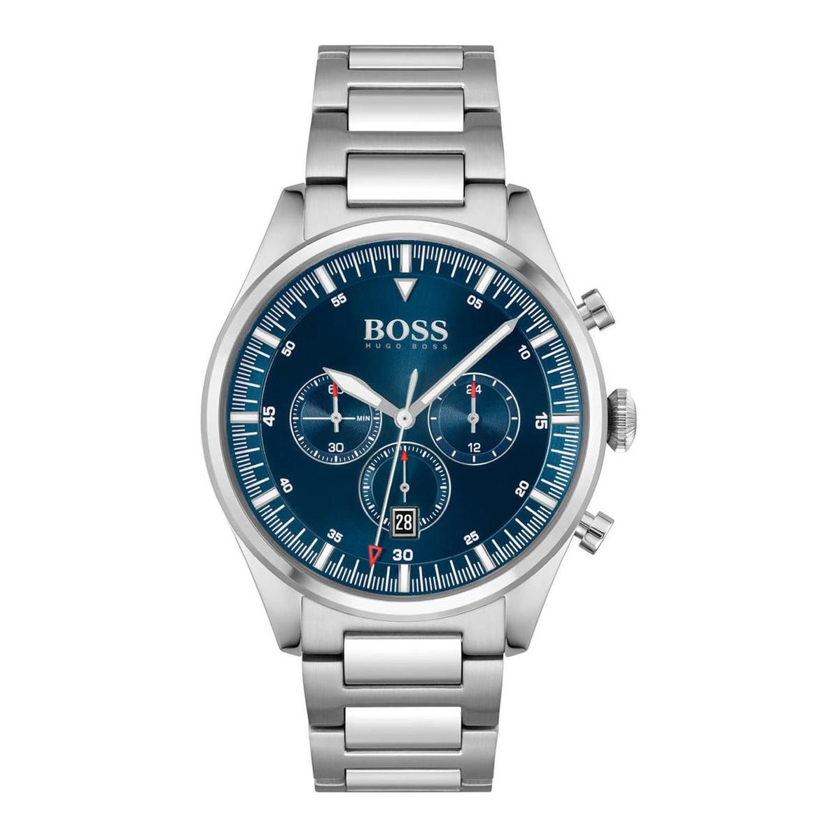 Boss Pioneer 1513867 Horloge - Staal - Zilverkleurig - Ø 44 mm