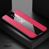 Voor OPPO Reno XINLI stiksels Textue schokbestendige TPU beschermhoes (rood)