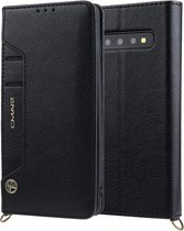 Voor Galaxy S10 CMai2 Kaka-serie Litchi Texture Horizontale flip lederen tas met houder en kaartsleuven (zwart)