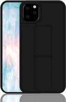 Voor iPhone 11 Pro Max schokbestendige pc + TPU beschermhoes met polsband en houder (zwart)