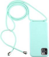 Voor iPhone 11 Pro Candy Color TPU beschermhoes met draagkoord (mintgroen)