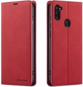 Voor Samsung Galaxy A11 Forwenw Dream Series Oil Edge Strong Magnetism Horizontal Flip Leather Case met houder & kaartsleuven & Wallet & Photo Frame (rood)