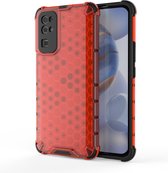 Voor Huawei Honor 30 schokbestendige honingraat pc + TPU beschermhoes (rood)