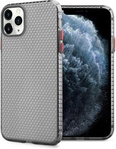 Voor iPhone 11 Pro Max Honeycomb Shockproof TPU Case (Zwart)