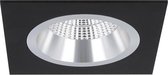 Milano - Inbouwspot Zwart/Aluminium Vierkant - Verdiept - 1 Lichtpunt - 93x93mm