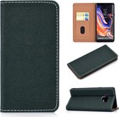 Voor Galaxy Note9 effen kleur mat magnetische horizontale flip lederen tas met kaartsleuven en houder (groen)