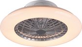 LED Plafondlamp met Ventilator - Plafondventilator - Iona Romina - 30W - Rond - Mat Titaan - Kunststof