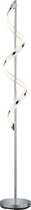 LED Vloerlamp - Iona Syndi - 20W - Warm Wit 3000K - Dimbaar - Rond - Mat Chroom - Aluminium