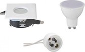 LED Spot Set - Igory - GU10 Fitting - Waterdicht IP65 - Inbouw Vierkant - Mat Wit - 6W - Helder/Koud Wit 6400K - 82mm