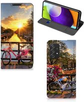 Telefoon Hoesje Geschikt voor Samsung Galaxy A52 5G Enterprise Editie | A52 4G Bookcase Amsterdamse Grachten
