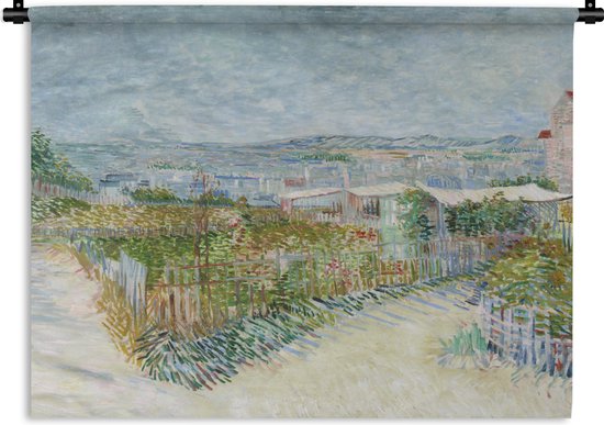 Wandkleed Vincent van Gogh 2 - Montmartre: achter le Moulin de la Galette -  Schilderij | bol.com