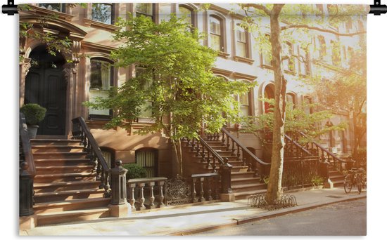 Tapestry Streets - Belle rue de New York City Tapisserie en coton 60x40 cm - Tapisserie avec photo