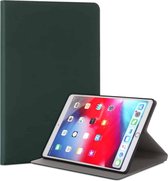 Voor iPad Air (2019) TPU elektrisch geperste horizontale flip lederen hoes met houder (donkergroen)