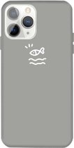 Voor iPhone 11 Pro Small Fish Pattern Colorful Frosted TPU telefoon beschermhoes (grijs)