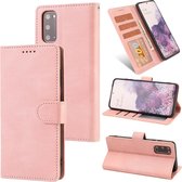 Voor Samsung Galaxy S20 Fantasy Klassiek Huidgevoel Kalfsleer Textuur Magnetische gesp Horizontale Flip PU lederen tas met houder & kaartsleuf & portemonnee (roze)