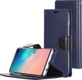 GOOSPERY SONATA DAGBOEK Horizontale lederen flip-hoes voor Galaxy S10 +, met houder en kaartsleuven en portemonnee (blauw)