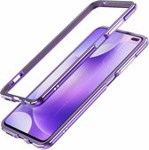 Voor Xiaomi Redmi K30 Aluminium schokbestendig beschermend bumperframe (paars zilver)