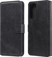 Voor Huawei Honor Play4 / Maimang 9 Klassieke Kalfsstructuur PU + TPU Horizontale Flip Leren Case, met Houder & Kaartsleuven & Portemonnee (Zwart)