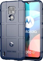 Voor Motorola Moto E7 2020 Volledige dekking schokbestendig TPU-hoesje (blauw)