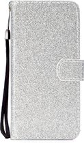 Apple iPhone 12 Pro Hoesje - Mobigear - Glitter Serie - Kunstlederen Bookcase - Zilver - Hoesje Geschikt Voor Apple iPhone 12 Pro