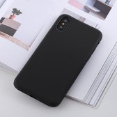 Schokbestendig Solid Color Liquid Silicone Feel TPU Case voor iPhone XS Max (zwart)