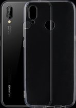 Let op type!! Voor Huawei P20 Lite 0 75 mm ultra-dunne transparante TPU beschermende rug dekken Case(Transparent)