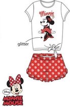 Disney Minnie Mouse set - wit/rood - maat 104 (4 jaar)