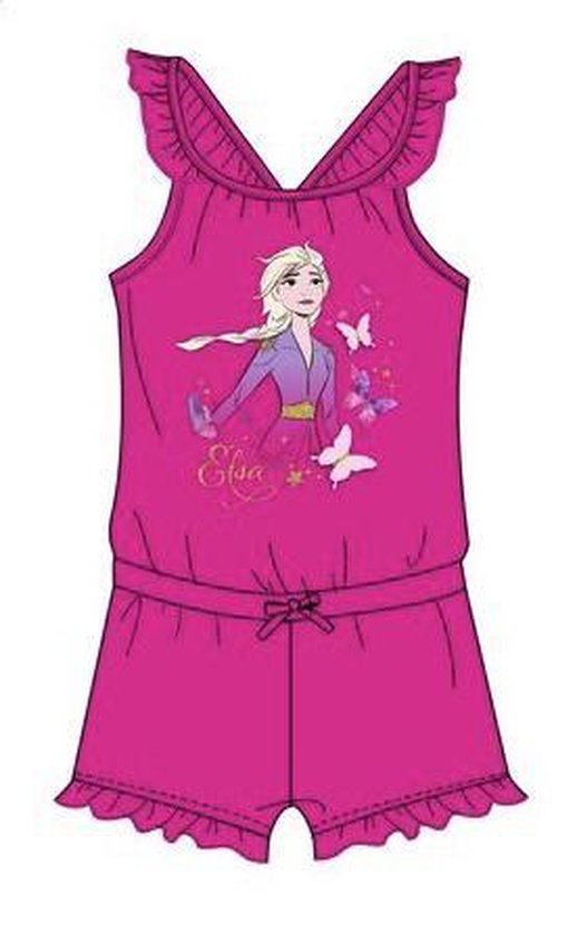 Disney Frozen II  onesie / jumpsuit - Elsa - fuchsia - maat 110 (5 jaar)