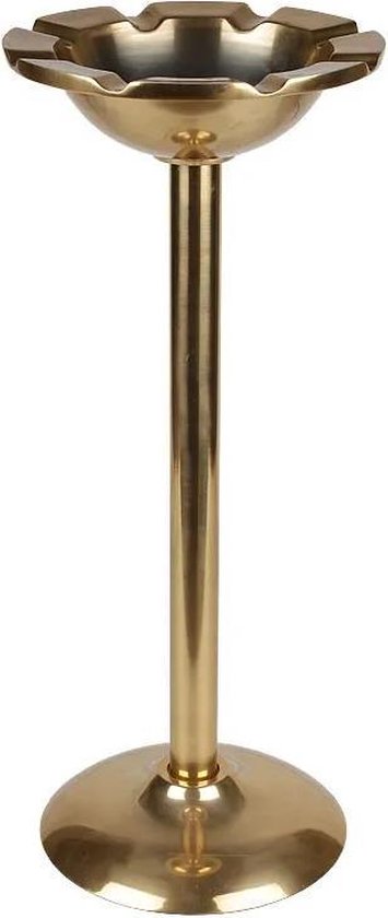 gewoon Cerebrum Pygmalion By Kohler Asbak op voet goud metaal 26x26x63cm (112448) | bol.com
