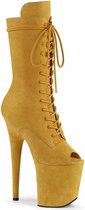 Pleaser Plateau Laarzen, Paaldans schoenen -41 Shoes- FLAMINGO-1051FS Paaldans schoenen Geel