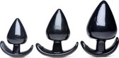 Triple Spades Driedelige Buttplug Set - Dildo - Buttpluggen - Zwart - Discreet verpakt en bezorgd