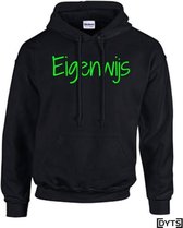 Hoodie | Karakter | Eigenwijs02 | Kids - fluor green, S 5/6(38cm)