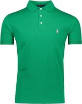 Polo Ralph Lauren  Polo Groen Getailleerd - Maat L - Heren - Lente/Zomer Collectie - Katoen;Elastaan